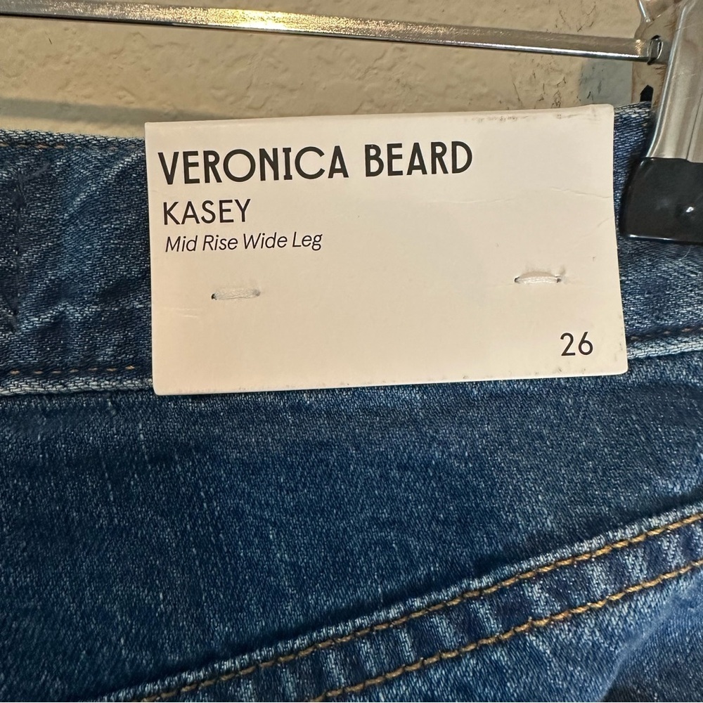 NWT Veronica Beard Kasey Crystal Wide-Leg Jean SZ 26 - Picture 7 of 8